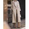 Stylish Silk Camel Velvet  Mix Oats Wool Coat Online for Women Sale