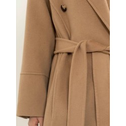 Stylish Classic Double Row Buckles Hair Coat Online for Women Sale