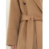 Stylish Classic Double Row Buckles Hair Coat Online for Women Sale