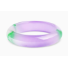 Jade Bangle Health & Life Harmony Energy Protection of Spring Green with Violet Ice Species Energy Healing Jade Bangle