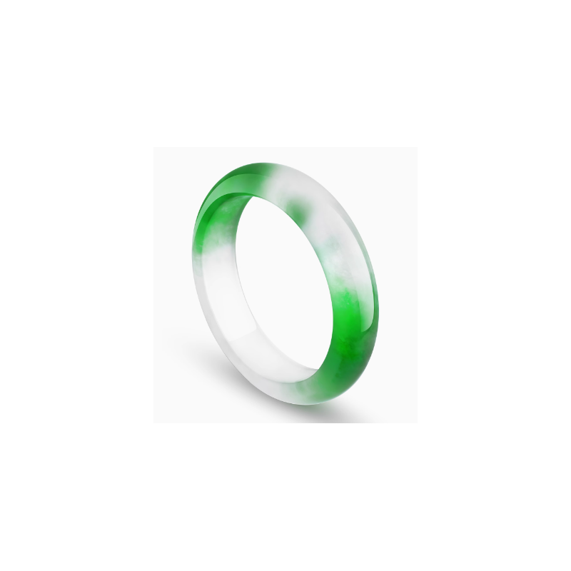 Jade Bangle Health & Life Harmony Energy Protection of Emperor Green White Moonlight Energy Healing Jade Bangle