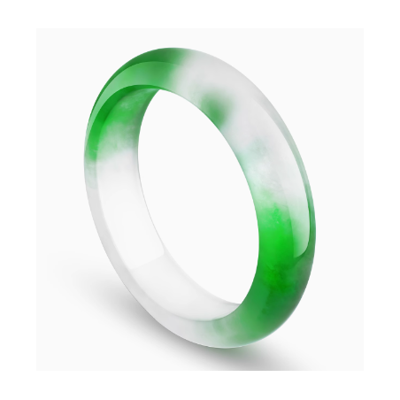 Jade Bangle Health & Life Harmony Energy Protection of Emperor Green White Moonlight Energy Healing Jade Bangle