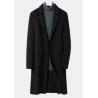 Energy Men Cashmere Clothes Online of Black Single Breasted Flat Pocket Energy Cashmere Men Coat