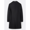 Energy Men Cashmere Clothes Online of Black Single Breasted Slant Pocket Energy Cashmere Men Coat