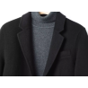 Energy Men Cashmere Clothes Online of Black Single Breasted Slant Pocket Energy Cashmere Men Coat