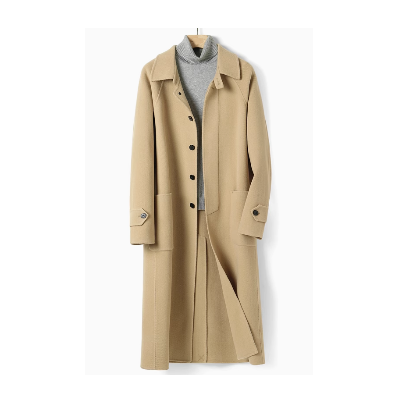 Energy Men Cashmere Clothes Online of Camel Single Breasted Energy Wool Men Long Coat