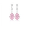 Original Pear Shape Cut Drip Sakura Pink Feng Shui Art Jewelry Set