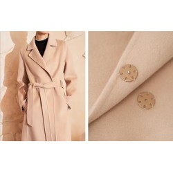 Stylish Stately Trim Lapel Silk Wool Coat Online for Women Sale