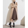 Stylish Stately Trim Lapel Silk Wool Coat Online for Women Sale