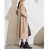 Stylish Stately Trim Lapel Silk Wool Coat Online for Women Sale