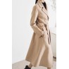 Stylish Stately Trim Lapel Silk Wool Coat Online for Women Sale