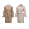 Stylish Amber Cloud Smoke Silkworm Wool  Coat Online for Women Sale