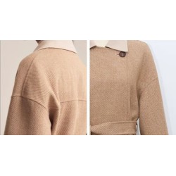 Stylish Amber Cloud Smoke Silkworm Wool  Coat Online for Women Sale