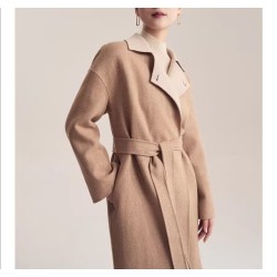 Stylish Amber Cloud Smoke Silkworm Wool  Coat Online for Women Sale