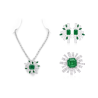 Original Fashion Dinner Emerald Green Feng Shui Art Jewelry Set