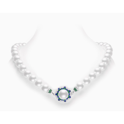 Elegant Style All Match Sleek Pearl Feng Shui Art Necklace Online for Sale