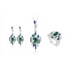 Original Castle Colorful Diamond Building Feng Shui Art Jewelry Set