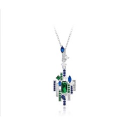 Original Castle Colorful Diamond Building Feng Shui Art Jewelry Set