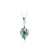 Original Castle Colorful Diamond Building Feng Shui Art Jewelry Set