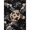 Stylish Italy Tessiture Ubertino Black Gold Weave Limited Suit Online for Women Sale