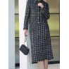 Stylish Italy Tessiture Ubertino Black Gold Weave Limited Suit Online for Women Sale