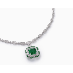 Elegant Style Vogue Emerald Green Feng Shui Art Necklace Online for Sale