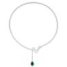 Elegant Style Brief Blob Full Diamond Emerald Feng Shui Art Necklace Online for Sale