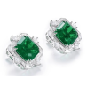 Great Beauty Treasure Earring of Contracted Design Emerald Green Feng Shui Art Earring Online Custom Made