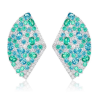 Great Beauty Treasure Earring of Island Vacation Paraiba Green Color Feng Shui Art Earring Online Custom Made