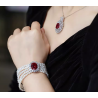 New Arrivals Beauty Treasure Bracelet of Palace Gorgeous Red Diamond Pearl Feng Shui Art Bracelet Online Custom Made