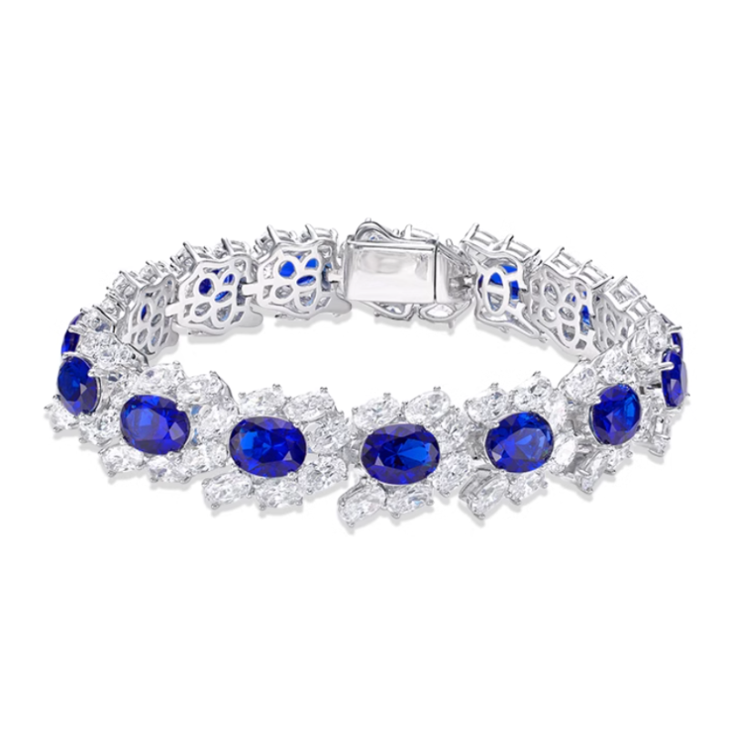 New Arrivals Beauty Treasure Bracelet of Ur Gas Sapphire Diamond Feng Shui Art Bracelet Online Custom Made