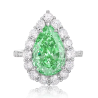 Treasure Designer Gem Ring of Paraiba Green Gem Blob Feng Shui Art Ring Online Custom Made