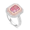 Treasure Designer Gem Ring of Dream Cherry Pink Diamond Feng Shui Art Ring Online Custom Made