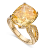 Treasure Designer Gem Ring of Gorgeous Yellow Diamond Feng Shui Art Ring Online Custom Made