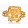 Treasure Designer Gem Ring of Gorgeous Yellow Diamond Feng Shui Art Ring Online Custom Made