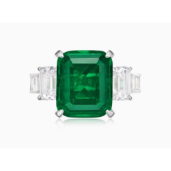 Treasure Designer Gem Ring of Simple Emerald Gem Fashion Feng Shui Art Ring Online Custom Made