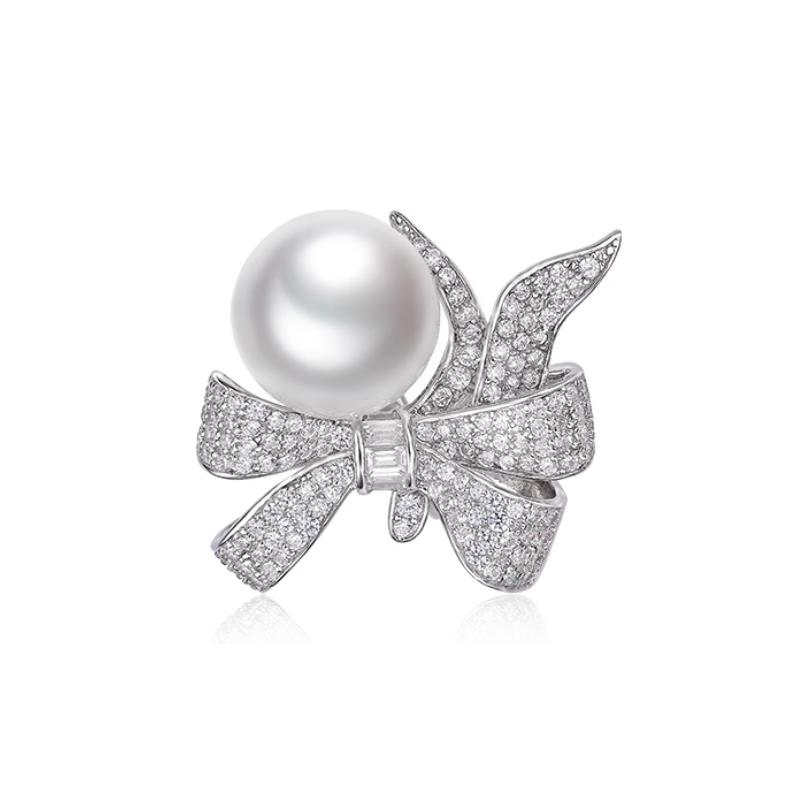 Treasure Designer Gem Ring of Bowknot Designer Pearl Feng Shui Art Ring Online Custom Made