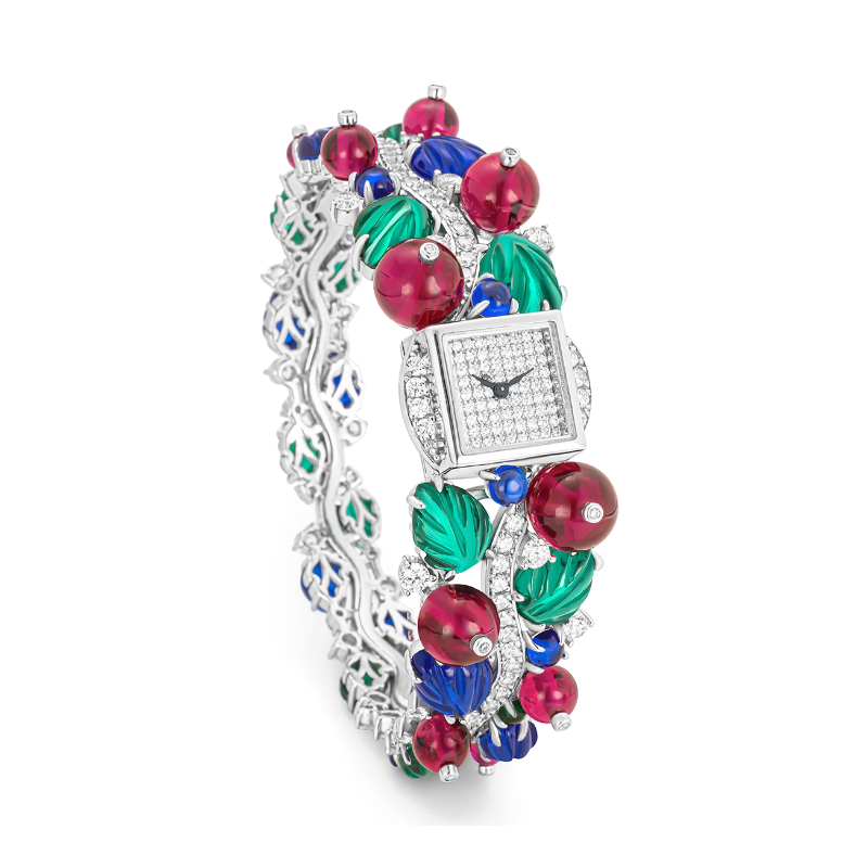 Treasure Diamond Watch of Delicate Retro Fruit Kit Full Diamond Women Art Watch Online Custom Made