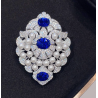 Treasure Diamond Women Brooch of Vintage Royal Blue Diamond Art Jewel Brooch Online Handmade