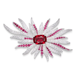 Treasure Diamond Women Brooch of Luxe Fireworks Red Diamond Art Jewel Brooch Online Handmade