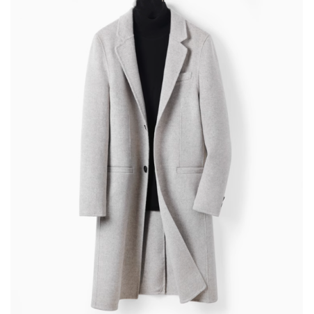 Treasure Handmade Men's Cashmere Overcoat of Online