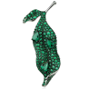 Treasure Diamond Women Brooch of Green Leaf Shape Diamond Feng Shui Art Brooch Online Handmade