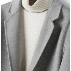 Treasure Handmade Men's Cashmere Overcoat of Casual Dual Side Suit Collar Cashmere Men Coat Online