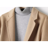 Treasure Handmade Men's Cashmere Overcoat of Casual Dual Side Suit Collar Cashmere Men Coat Online