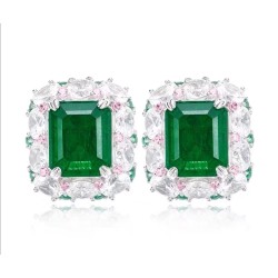 Original Senior Feel Emerald Diamond Feng Shui Art Jewelry Set