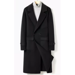 Treasure Handmade Men's Cashmere Overcoat of Dual  Warm Business Cashmere Men Coat Online