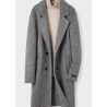 Treasure Handmade Men's Cashmere Overcoat of Alpaca Suit Collar Cashmere Men Coat Online