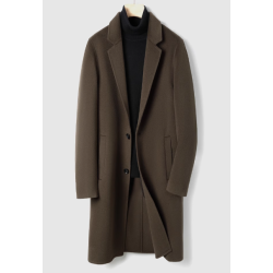 Treasure Handmade Men's Cashmere Overcoat of Pure Manual Winter Cashmere Men Coat Online