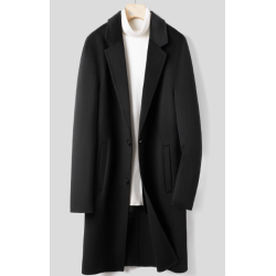 Treasure Handmade Men's Cashmere Overcoat of Pure Manual Winter Cashmere Men Coat Online