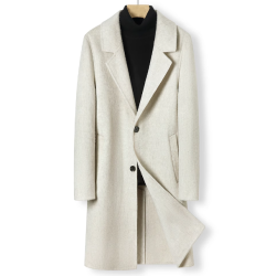 Treasure Handmade Men's Cashmere Overcoat of Manual Trend Korea Dual Cashmere Men Coat Online